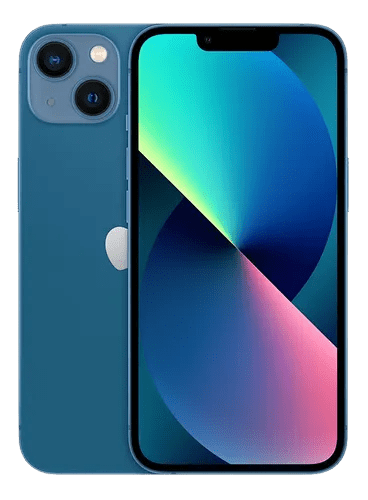Imagen ilustrativa de un celular marca apple modelo iphone 13 color azul medianoche