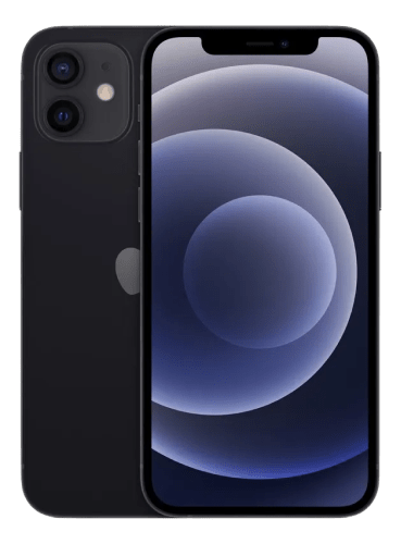 Imagen ilustrativa de un celular marca apple modelo iphone 12 color negro